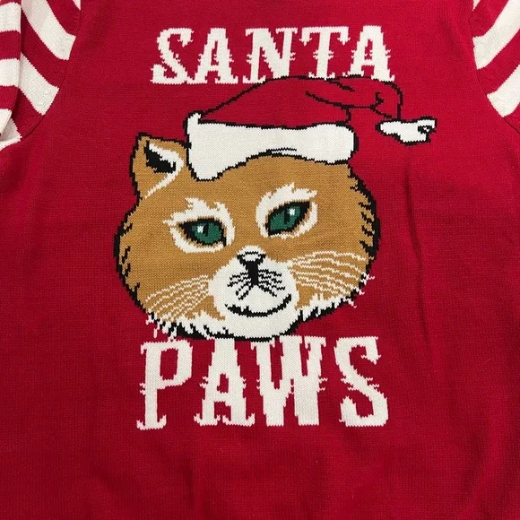Ugly Christmas Sweater, Santa Paws in Size Large - Picture 2 of 4